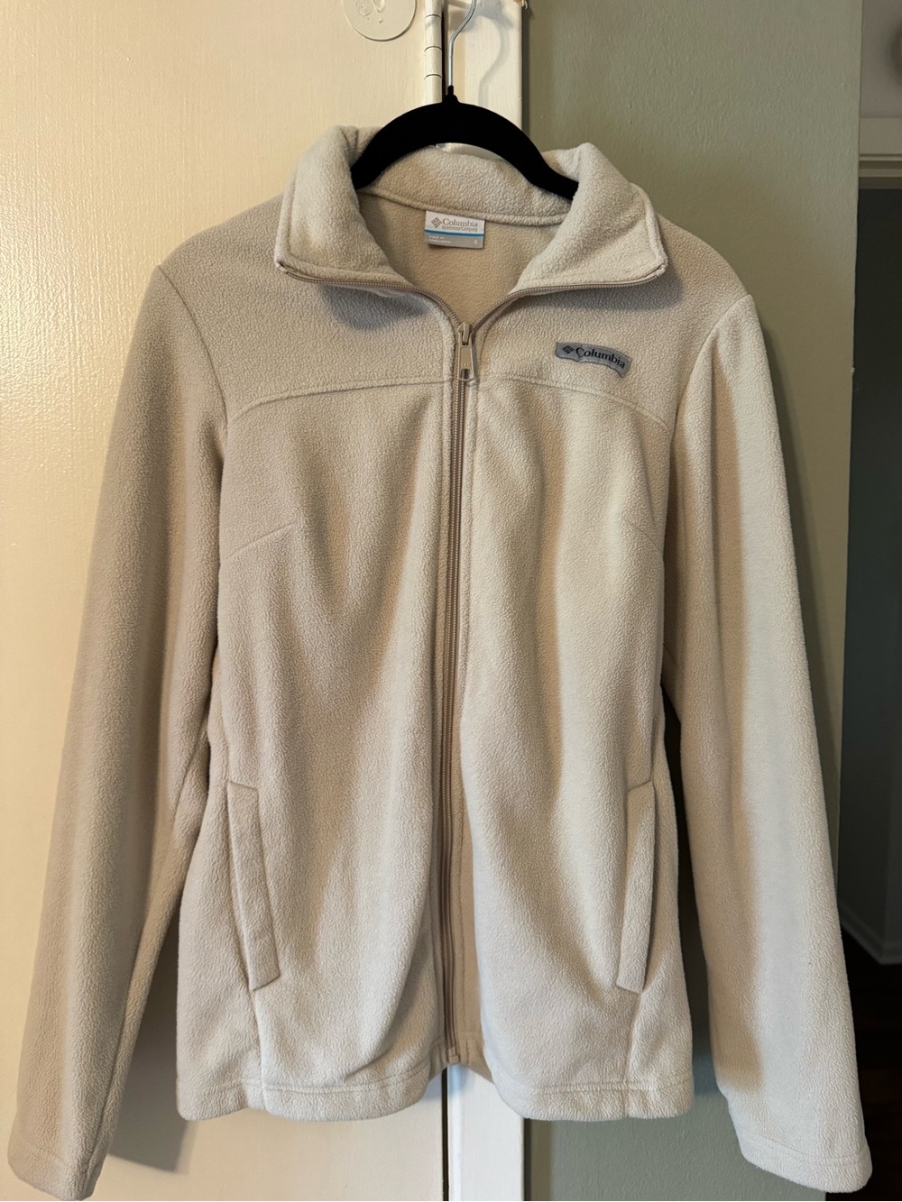 Columbia Cream Zip-Up Fleece Jacket